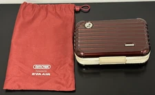 Eva Air Rimowa Hard Case Travel Toiletry Amenity Kit - Burgundy Ruby Red
