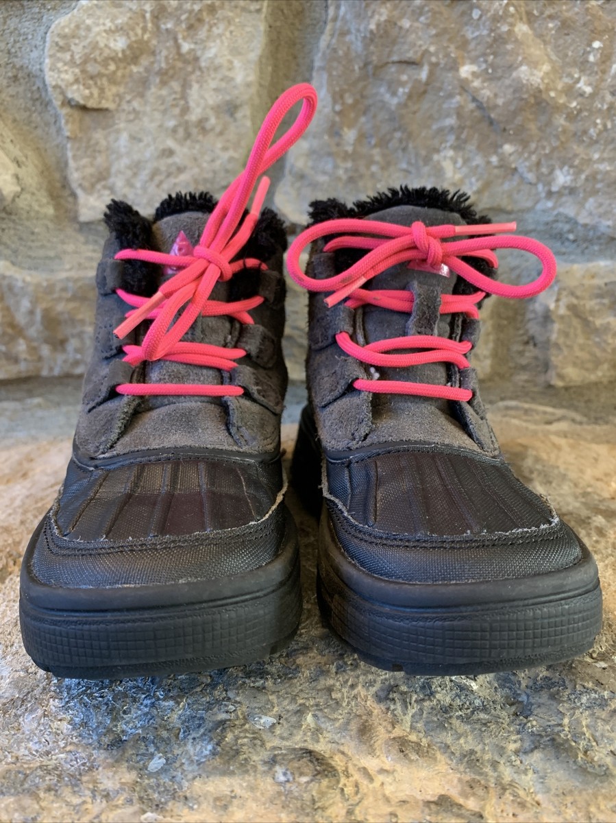 NIKE ACG Girl Woodside Chukka II Suede Rubber Fur Lined Duck Boots