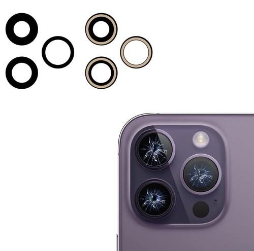 Lentille vitre caméra arrière OEM pour iPhone série 12, 13, 14, 15, 16 avec adhésif - Photo 17 sur 28