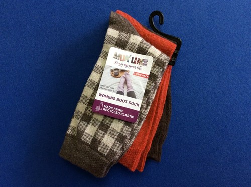 Women's socks: Muk Luks Cozy up Your Life soft warm knee high or boot socks 3pk - Picture 27 of 61
