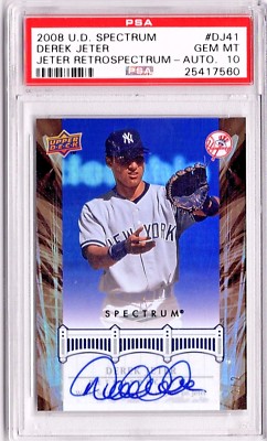 2008 Upper Deck Spectrum Derek Jeter AUTOGRAPH 2/2  PSA 10  Jersey # 💎 💎 💎