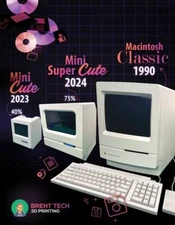 MACINTOSH MINI SUPER CUTE 4, 3D PRINTED PARTS FOR 75% SCALE MAC FOR RASPBERRY PI