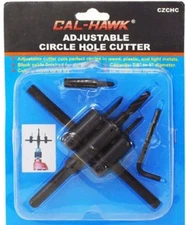 CAL-HAWK ADJUSTABLE CIRCLE HOLE CUTTER 7/8--5" DIAMETER DRILL BIT SAW
