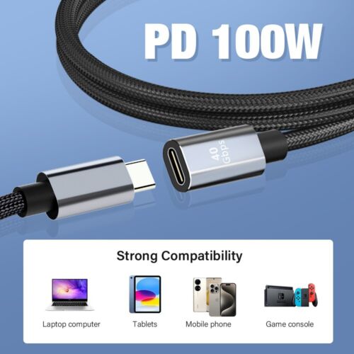 Thunderbolt 4 USB C Type-C Cord 40Gbps 8K UHD Video Display Fast Charger Cable - 第 12/25 張圖片