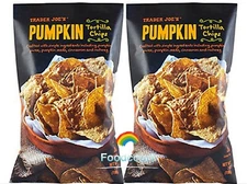 2 Packs Trader Joe's Pumpkin Tortilla Chips Gluten Free 7 oz, Total 14 oz