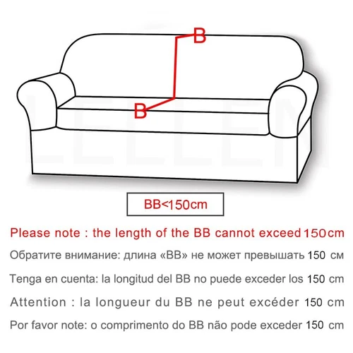 Stretch Sofabezug für Wohnzimmer Couchbezüge mit Rock rutschfeste Slipper - Bild 3 von 18