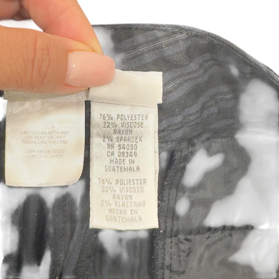 VINTAGE Nine West Cyndi Womens Black/Navy Striped Wide Legs Dress Pants SZ 6 - Image 4 of 4