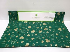 Storehouse St. Patrick's Day Irish Green Gold Shamrocks Placemats Set of 4