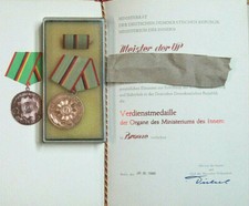 Volkspolizei Orden Urkunde  DDR Polizei MfS Treue Dienste  Medaille Dokument FDJ