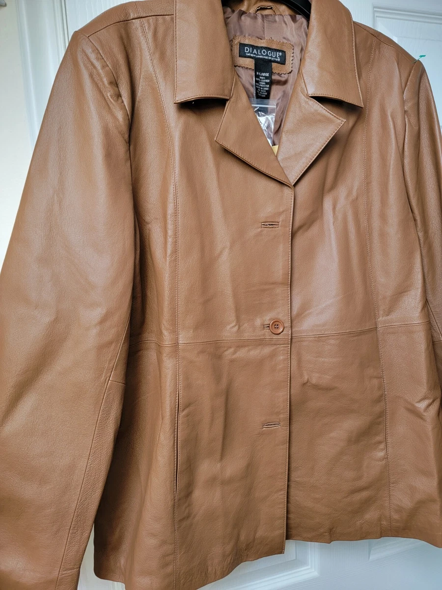 Dialogue leather best sale jacket