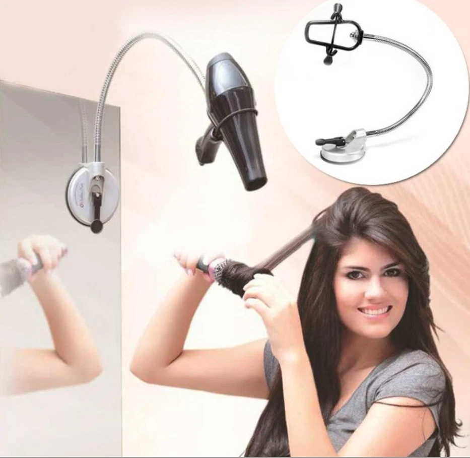 Hands free top blow dryer holder
