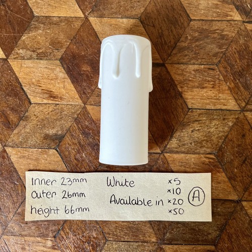 66mm x 23mm Candle Drip Sleeve Tube Plastic Chandelier Wall Light Lamp Sconce A - Picture 9 of 9