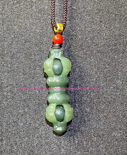 Colgante Arma Vajra Jade Natural Hotan Unisex Jade Vajra Collar Colgante Y032 - Imagen 67 de 88