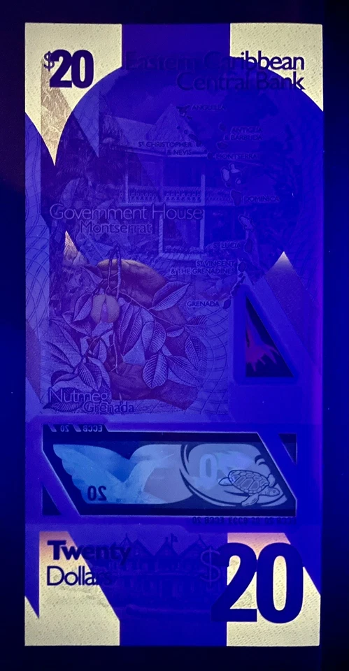 East Caribbean 3 peças CONJUNTO 5, 10, 20 dólares, 2019 P-Novo QE II polímero UNC - Imagem 4 de 4