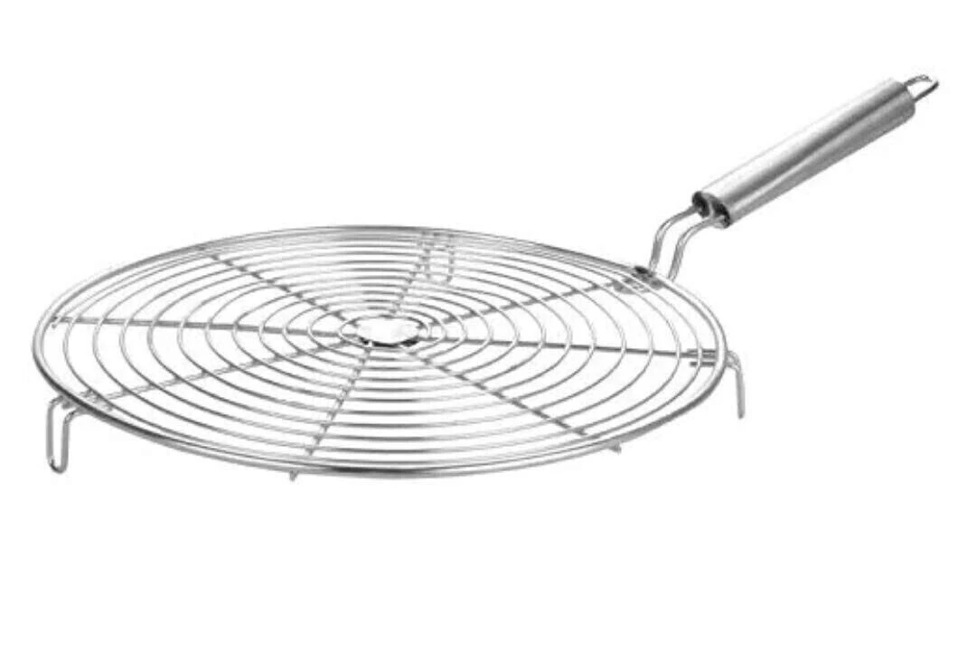 Round Roasting Net Stainless Steel Wire Roaster with Handle with Roasting Net