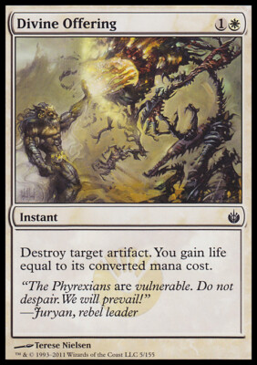 Magic the Gathering MTG Divine Offering (5) Mirrodin Besieged   LP