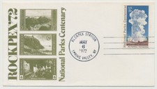 1972 Spring Valley NY - ROCKPEX '72 Parki Narodowe Stulecie - NY Cache Stamp