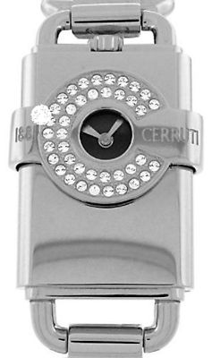 CERRUTI LADIES C JEWEL SWISS QUARTZ SS WATCH NEW BLACK CT63262x403011 SALE