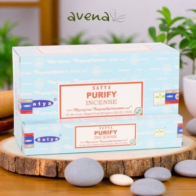 Satya Purify FULL BOX 12 x 15g Boxen Original Satya Räucherstäbchen