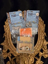 Vintage Lot Of Cover Buttons Kits Button Covers