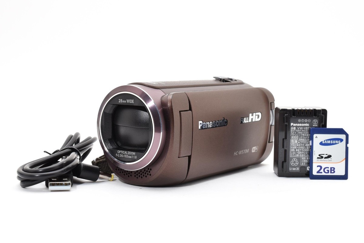 Exc+5】Panasonic HC-W570M Brown Full HD Camcorder 90x English Menu