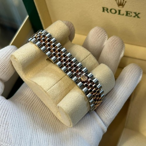 Rolex Datejust 31 18K Acier or Rose Blanc Cadran Romain Montre Femmes 278271 - Photo 8 sur 11