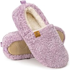NWT New EverFoams Womens Size 8.5 Purple Slippers Soft Memory Foam House Shoes