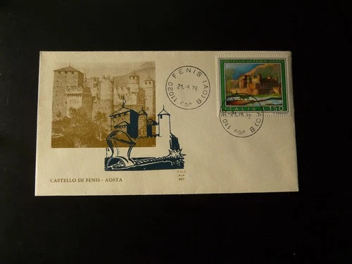 tourism Fenis castle FDC Italy 1976
