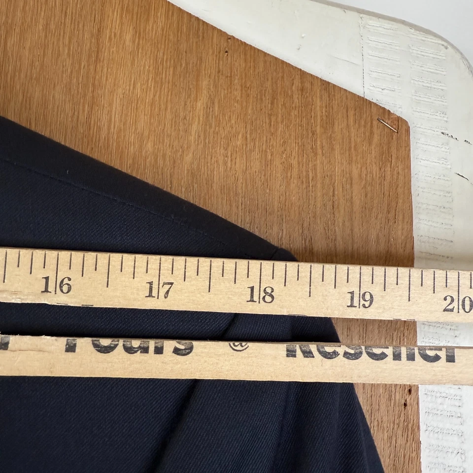 Jos A Bank Suit Mens 39R Navy Blue 2 Button Slim Fit 100% Wool Pants 32x28 Flat - Image 4 of 4