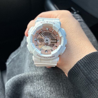 CASIO BABY-G ホワイト/ローズゴールド Casio Baby-G kid unisex White Analog & Digital Quartz Sport Watch