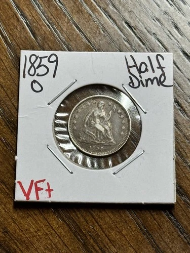 1859 O Seated Liberty Half Dime Nice VF Very Fine U.S. 5c Type Coin (Raw18521)