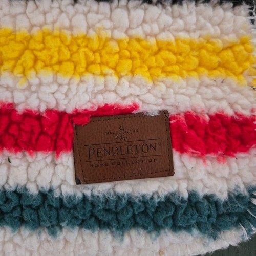 Pendleton Striped Fleece Throw Blanket - Picture 2 of 5
