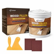 Wood Filler Repair Kit 16oz White   Paintable  Stainable Wood Putty Fille
