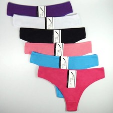 6 x Womens Sheer Spandex / Cotton Briefs - Assorted Colours Underwear Undies