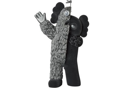 KAWS Kachamukku Limited Edition Vinyl Art Toy Figure Black/Gray OPEN BOX