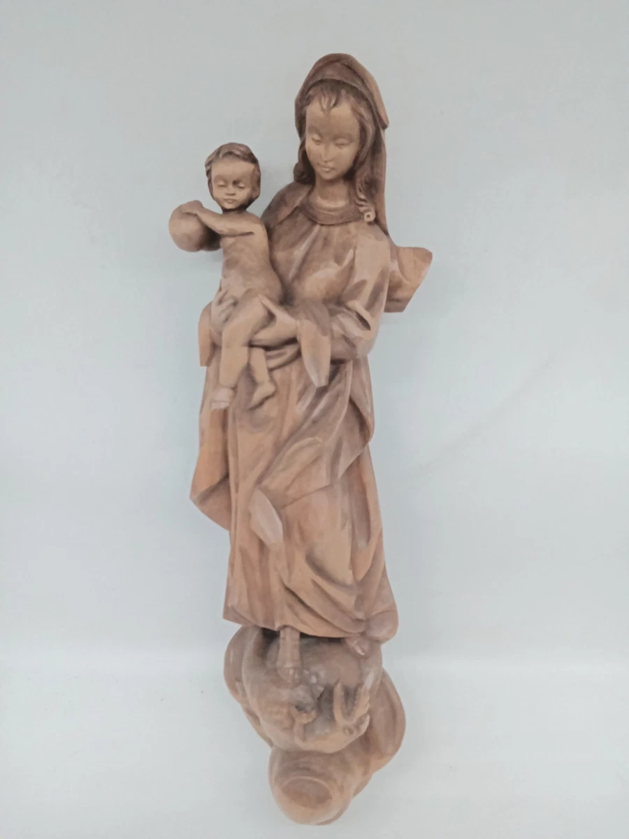 Holzskulptur Jungfrau Maria Jesuskind 55c