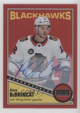 2019-20 O-Pee-Chee Platinum Retro 2020-21 Update Rainbow Red Alex DeBrincat Auto