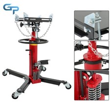 Hydraulic Telescopic Transmission Jack 1322-1660 Lbs 2 Stage 360 Swivel Wheels