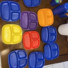 RE-PLAY Set Of 21 Section Divided Plates, Regular Plates, Tumblers Silverware