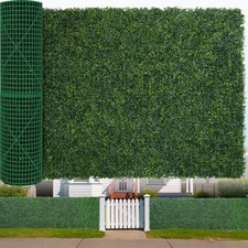 Artificial Boxwood Roll, 48x160 in 53 sqft UV-Anti Faux Ivy Grass Wall Backd...