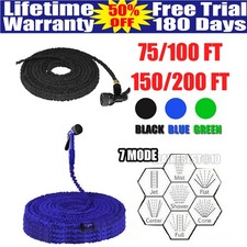EXPANDABLE HOSE PIPE FLEXIBLE GARDEN WATERING MAGIC SNAKE HEAVY DUTY 75-200FT