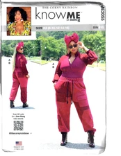 Know Me by mimi G ME2055 Sewing Pattern Misses Bodysuit Cargo Sweatpants 8-16