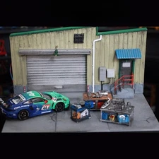 Diorama 1/64 Repair Engine Workbench Model Diecast Car Garage Display Scene Prop
