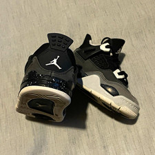 Jordan Air Jordan 4 Unisex Kids Sneaker US 5 Black Gray White Mid Top