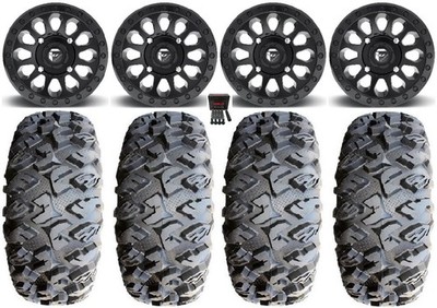 Fuel Vector MB 15'' Wheels 31'' MotoClaw Tires Can-Am Commander Maverick