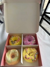 DONUT Bath Bombs with  FOUR COLORFULL DONAT Inside for Kids - 4 Pack
