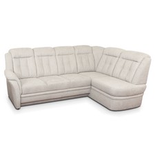 Ecksofa - eis - Microfaser - Basismodell - Recamiere rechts Sofa Wohnlandschaft
