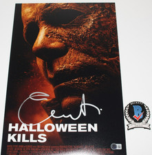 JAMIE LEE CURTIS SIGNED HALLOWEEN KILLS 12x18 MOVIE POSTER HORROR BECKETT COA
