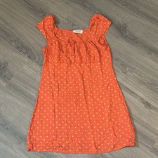 Reformation Jeans Dress Womens M Orange Floral Modal Sundress Cap Sleeve