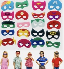 Superhero Felt Masks Party Favor Cosplay Toy Boys  Girls Avengers 20 assorted